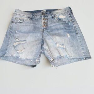 Old Navy Light Blue Ripped Jean Shorts